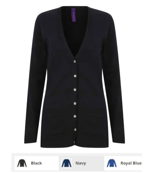 Henbury H723  Ladies V Neck Cardigan